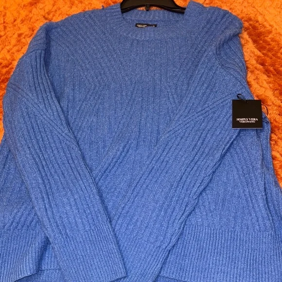 Simply Vera Vera Wang Cerulean Blue Women Jeans - Picture 2 of 5